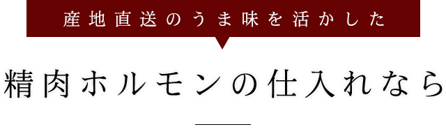 精肉ホルモンの仕入れなら